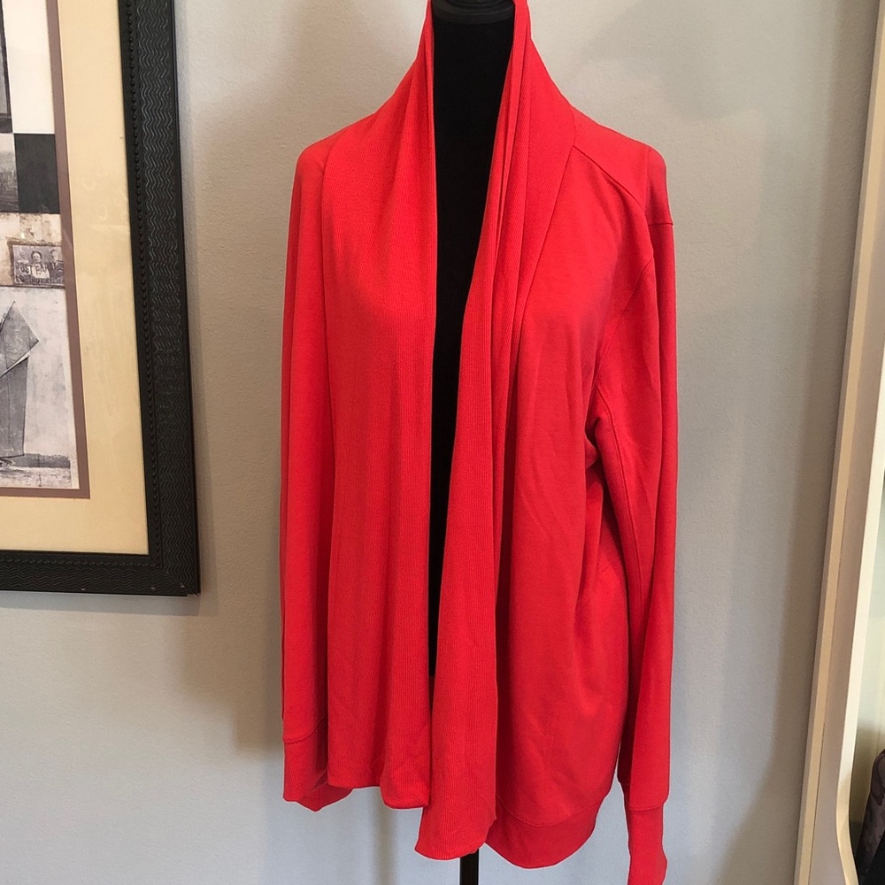 Tek Gear Red Open Front Cardigan, XL, NWT